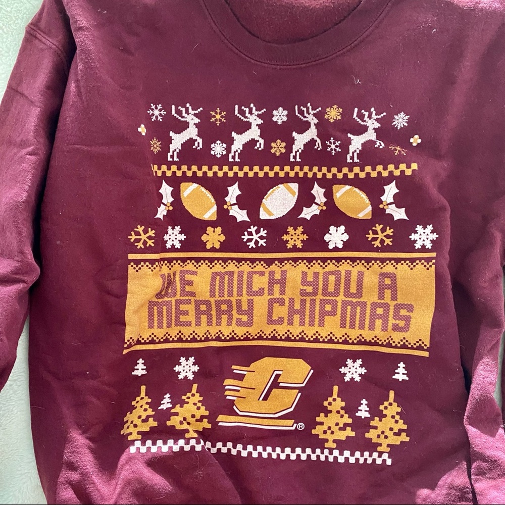 Central Michigan University holiday sweatshirt
